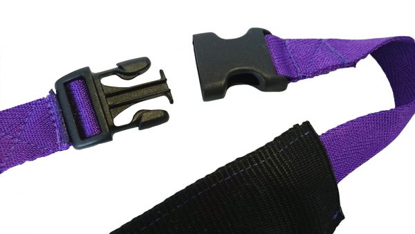 Purple Deluxe Control Strap - Closeup of clip