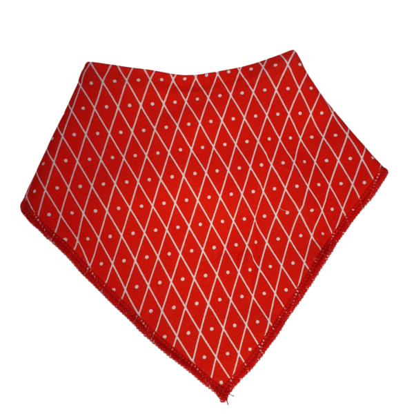 Red Doggy Bandanna with Diamond pattern