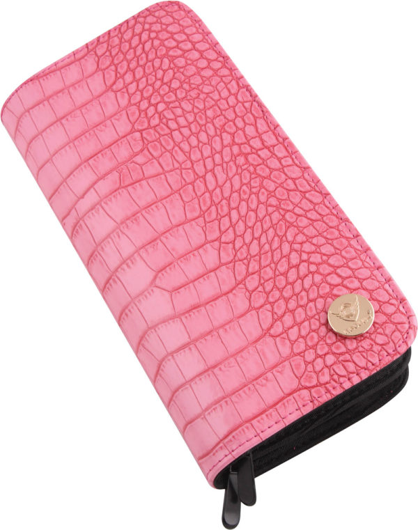 Pink Alligator Luxury Scissor Case
