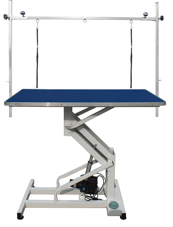 Electric lift grooming table - Blue Matting