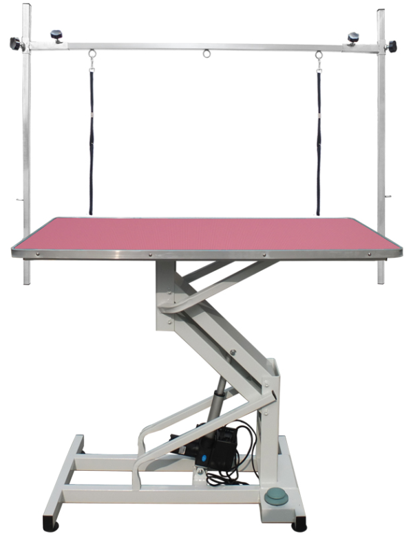 Electric lift grooming table - Pink Matting